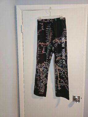 NYC MTA Subway Map Pants, sz S